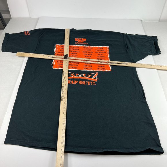 VTG 90s ECW Taz Survive Shirt Extra Extra Large Black Hard Core Wrestling Tee - Picture 10 of 13